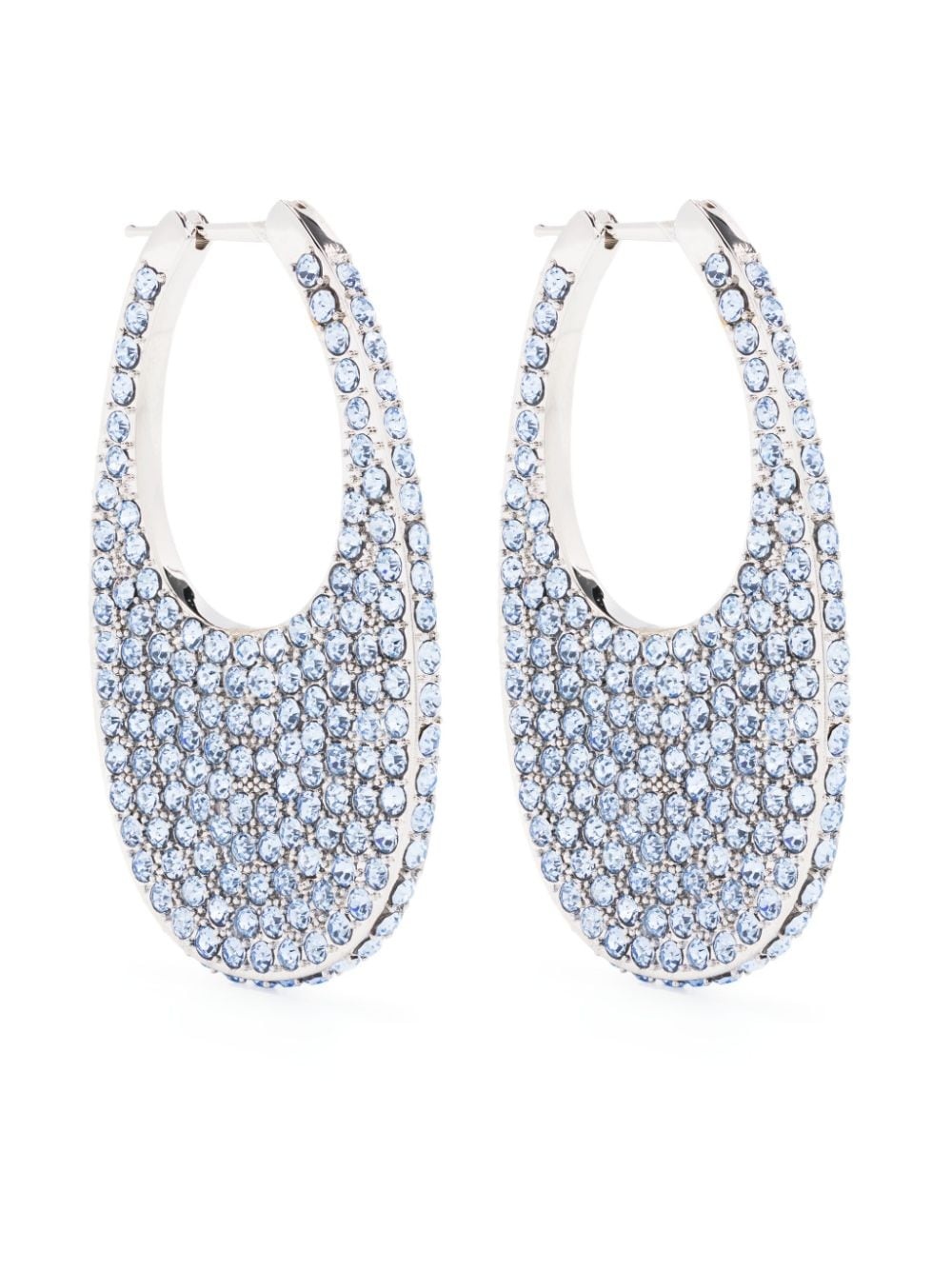 crystal-embellished chunky earrings - 1