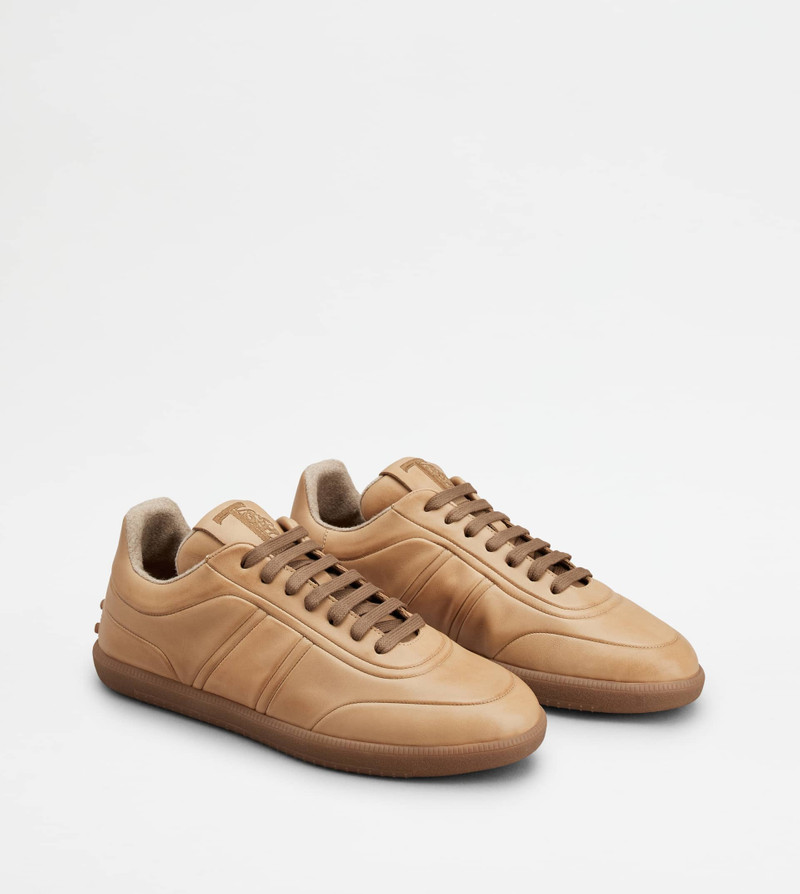 TOD'S TABS SNEAKERS IN LLEATHER - BEIGE 3
