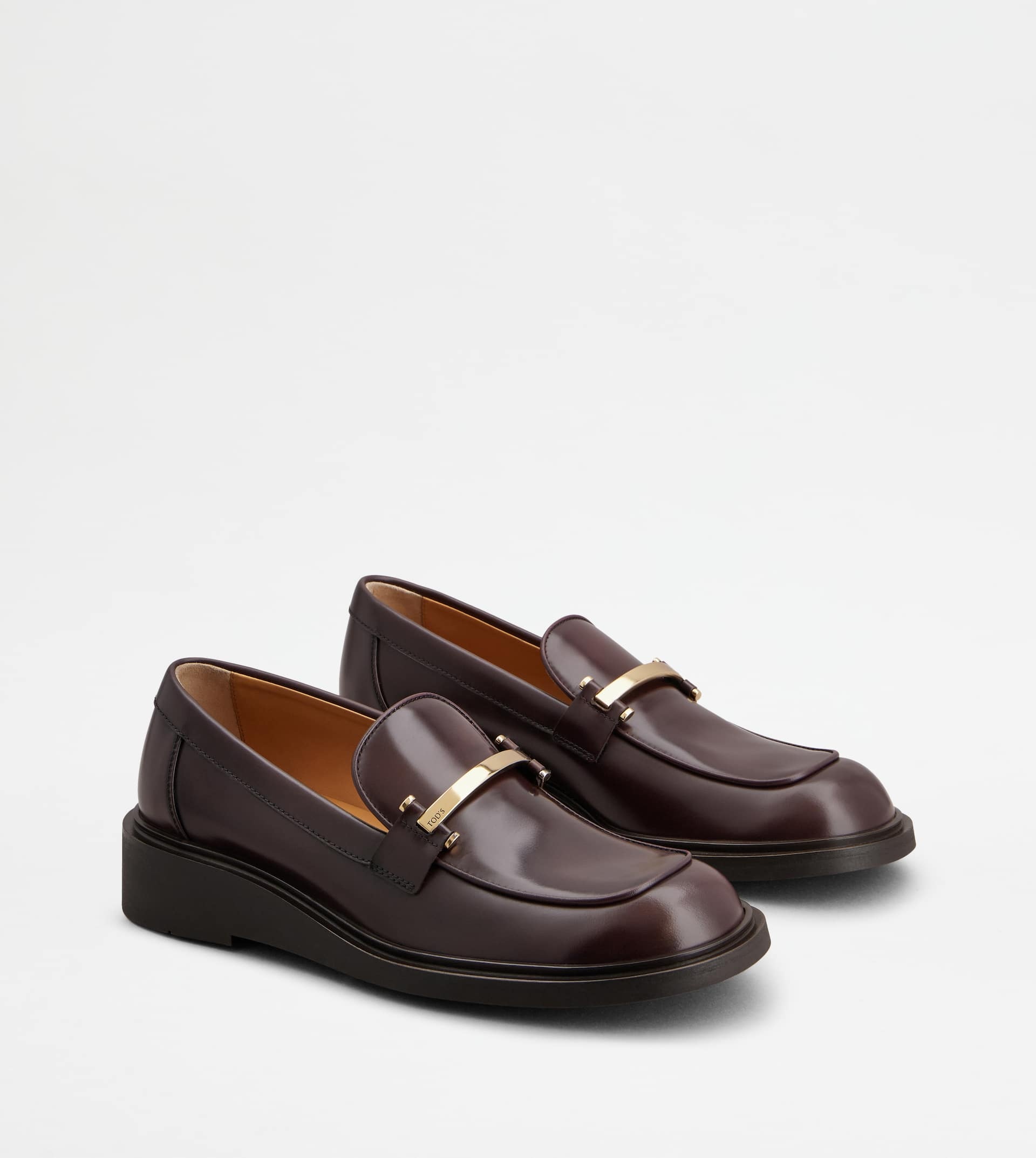 LOAFERS IN LEATHER - BURGUNDY - 2