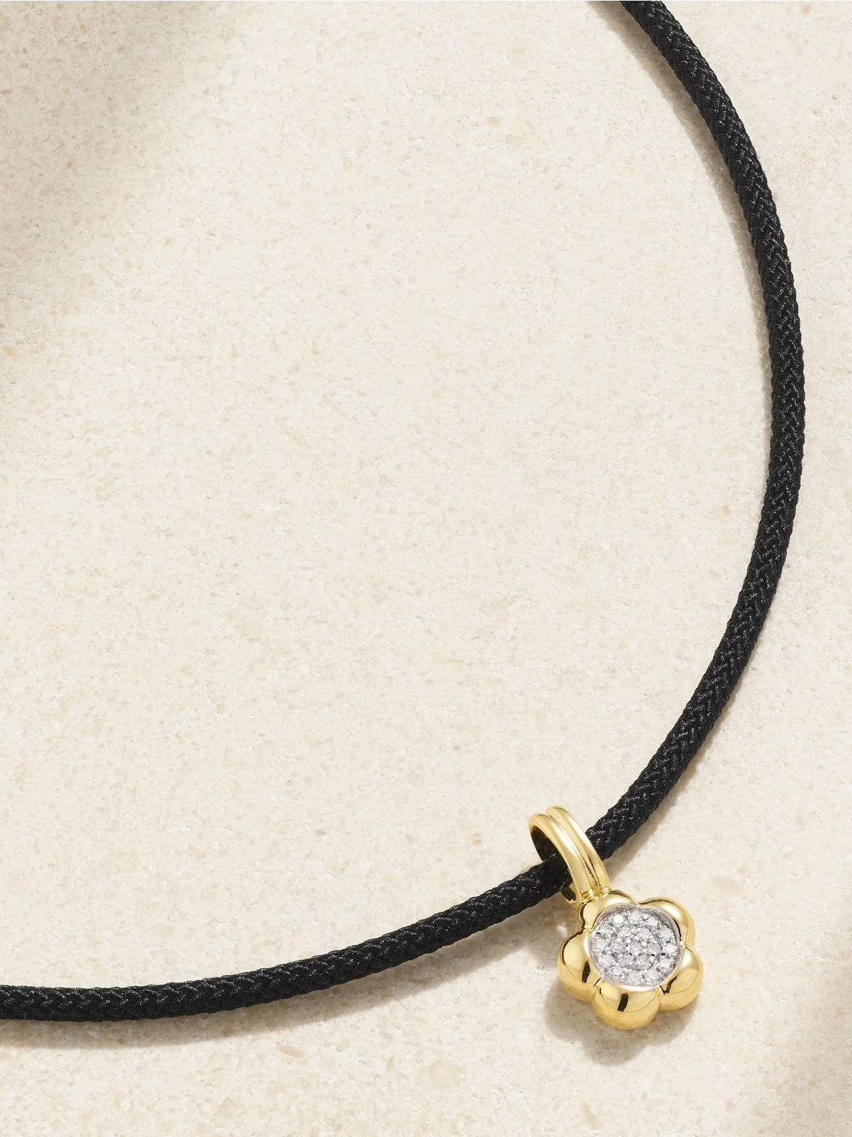 Crosby 10-karat Gold, Cord And Diamond Choker - 1