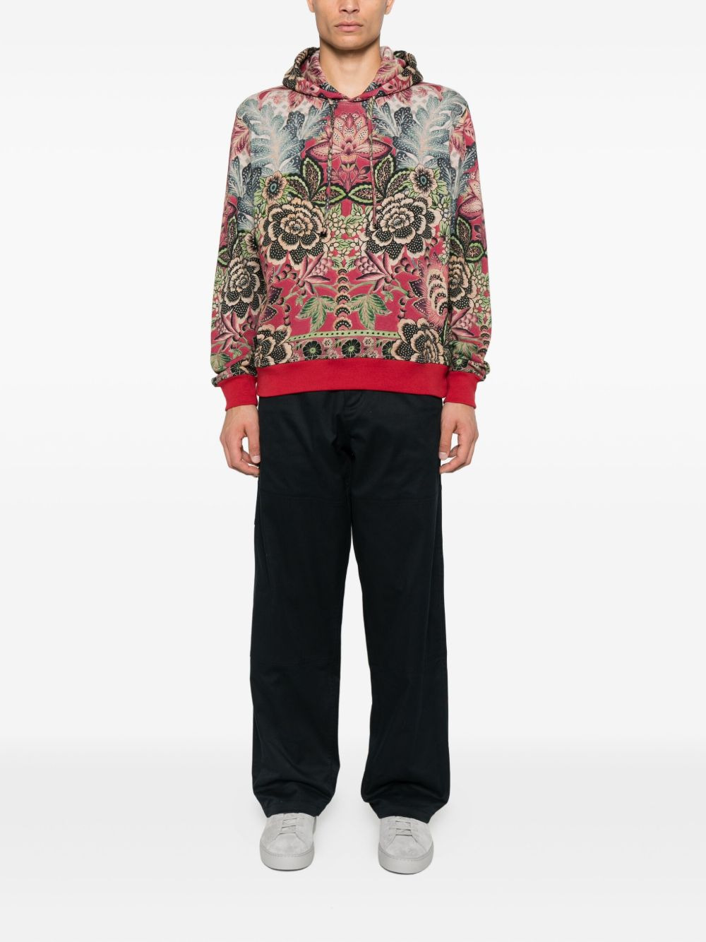 floral-print hoodie - 2