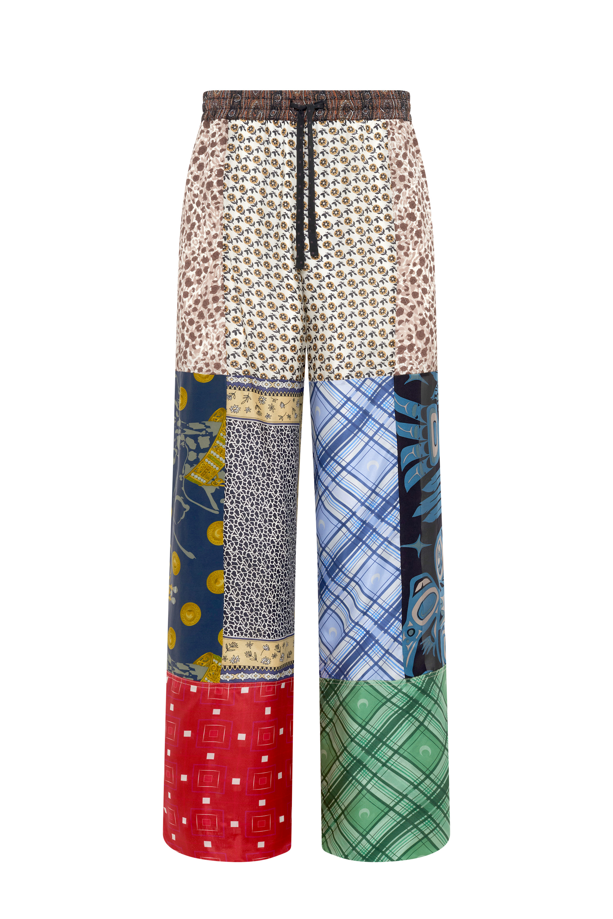 Regenerated Silk Scarves Drawstring Trousers - 13