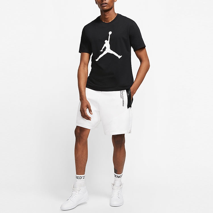 Air Jordan Men's Logo Print Crew Neck Black CJ0921-011 - 4