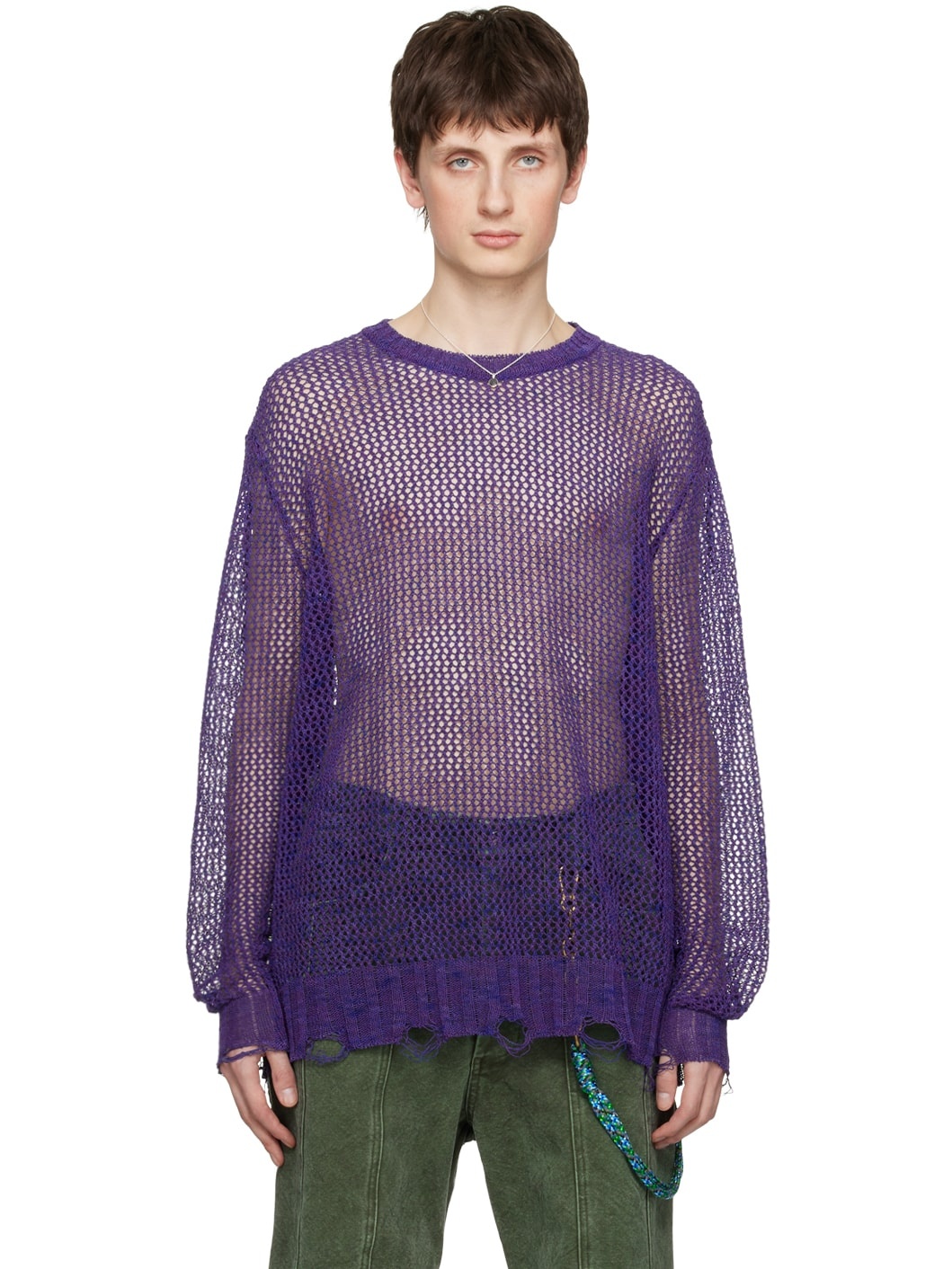 Purple Oversized Sweater - 1