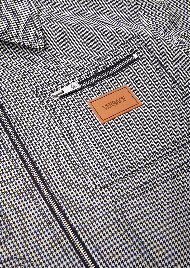 VERSACE Houndstooth Zip Blouson Jacket outlook