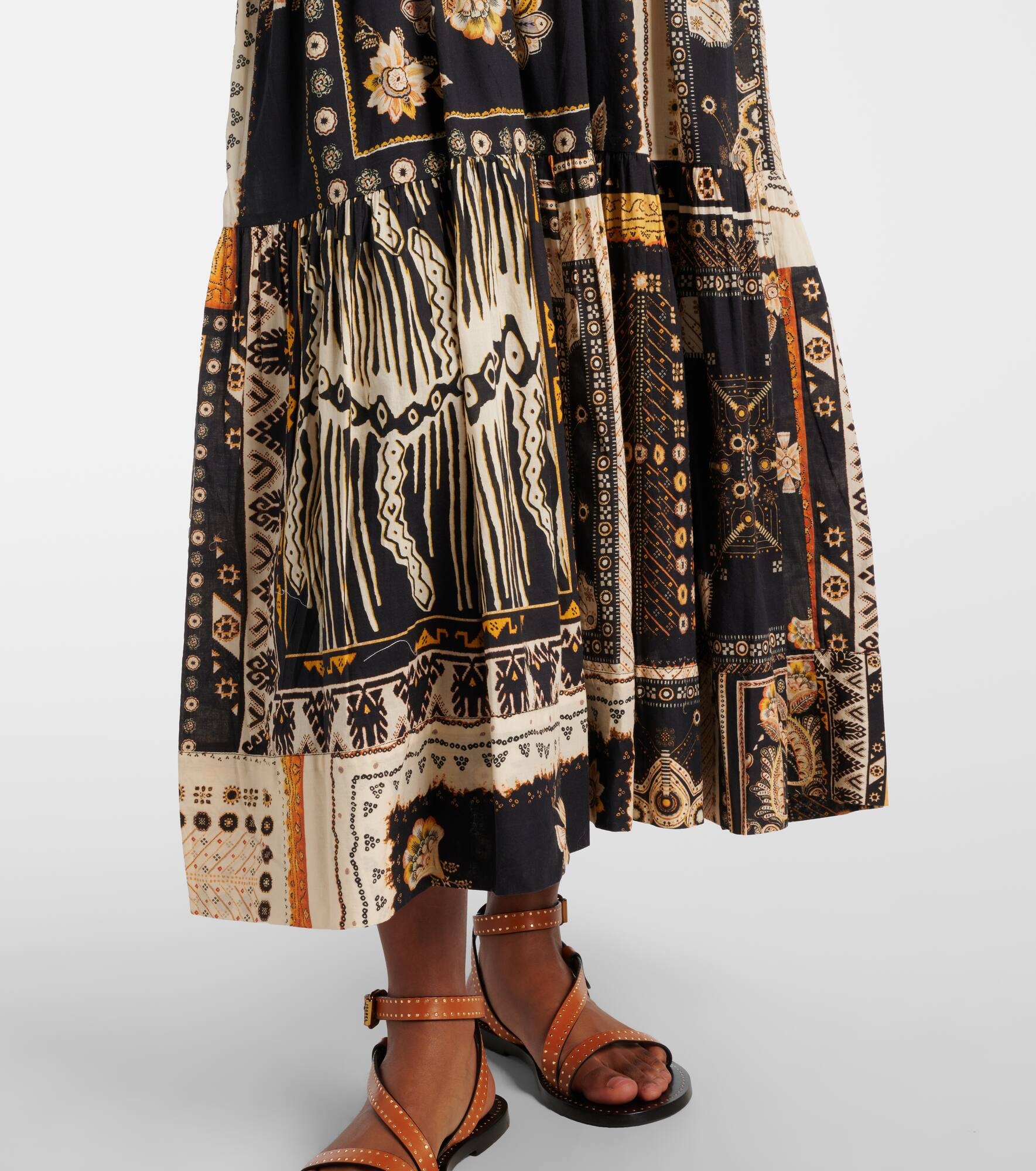 Sabbage printed cotton midi dress - 5