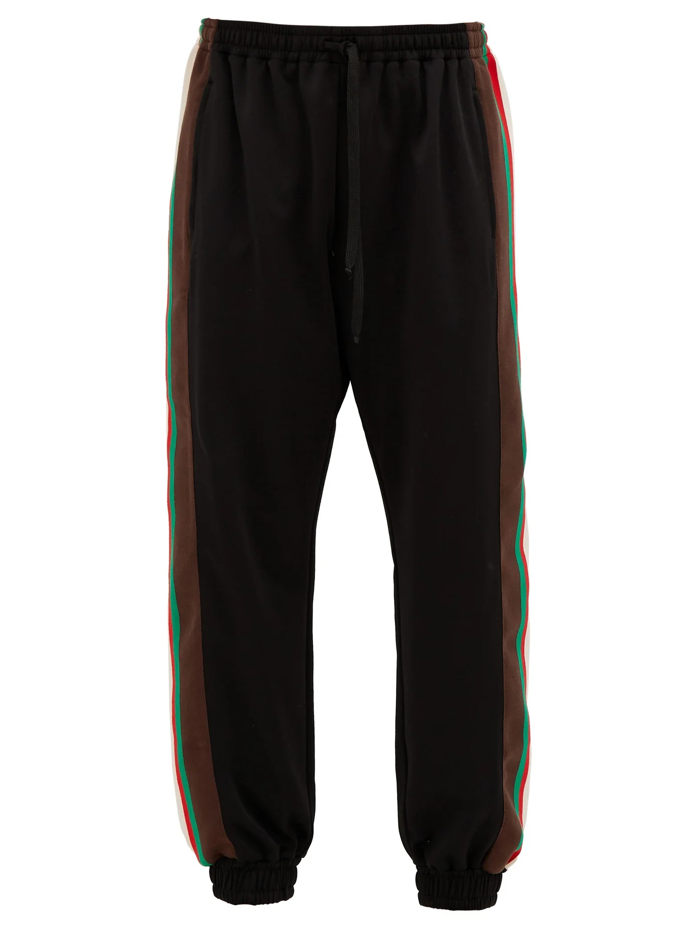 Web-striped jersey track pants - 1