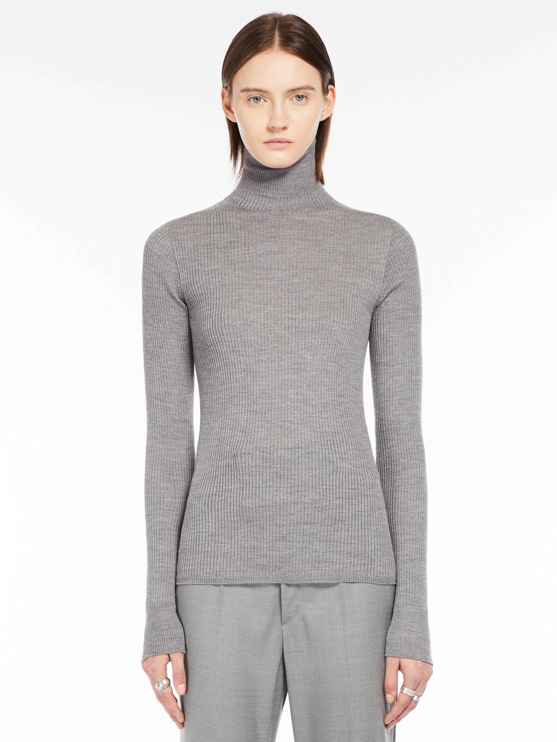 FLAVIA Pure wool mock polo-neck sweater - 3