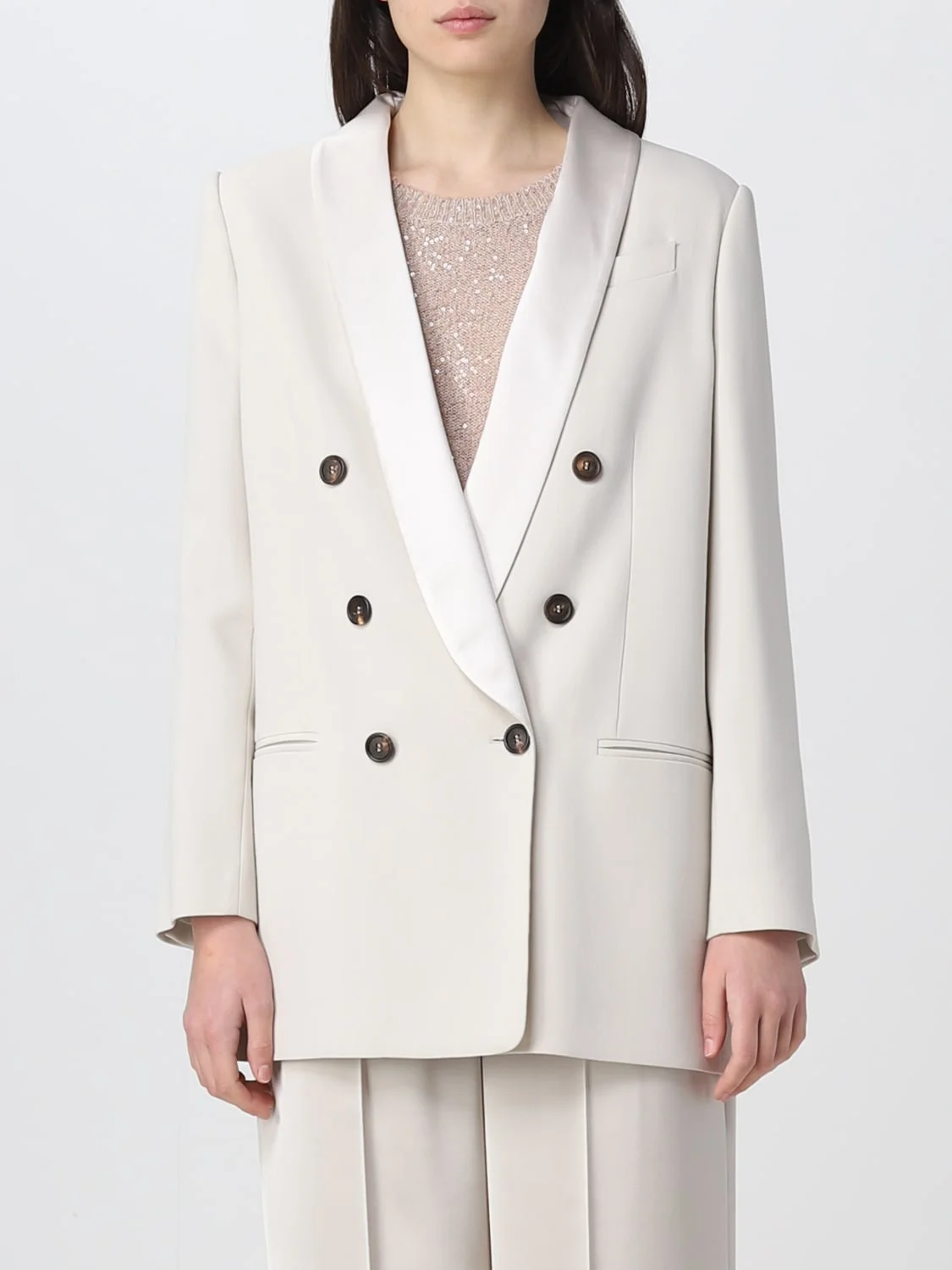 Brunello Cucinelli blazer in viscose and linen blend - 1