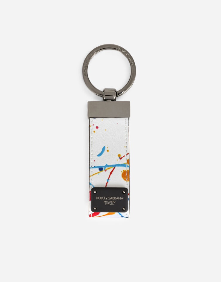 Printed calfskin key chain - 1