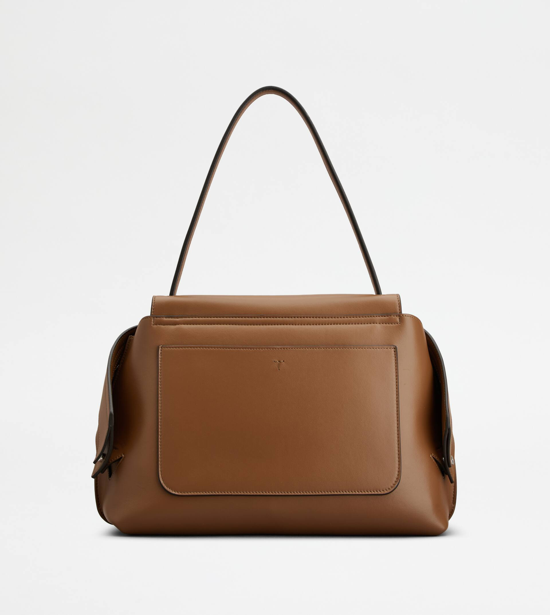 TOD'S WAVE BAG IN LEATHER MEDIUM - BROWN - 4