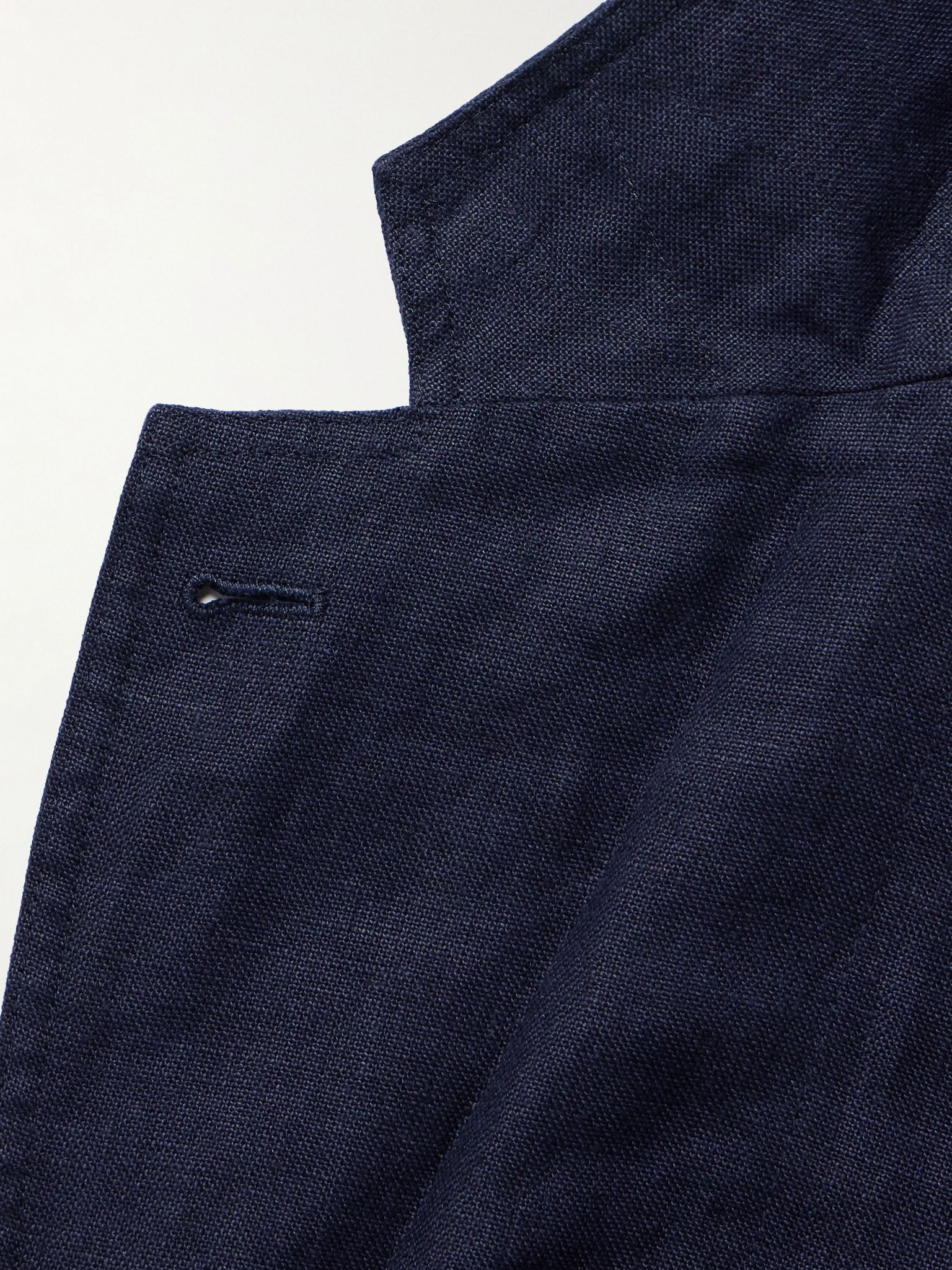 Mk. I Antique Games Unstructured Linen Blazer Navy - 5