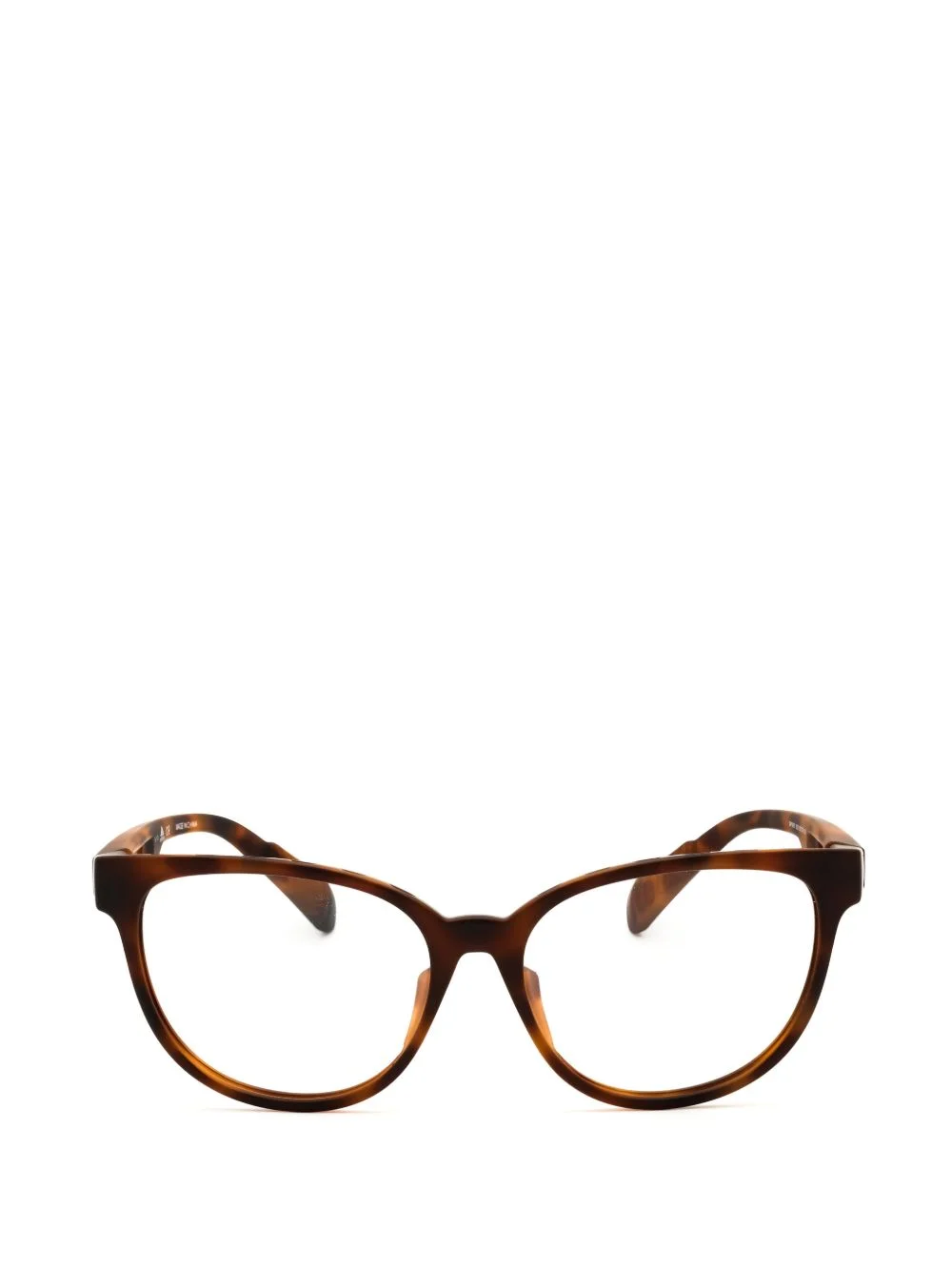 tortoiseshell-effect cat-eye frame glasses - 1