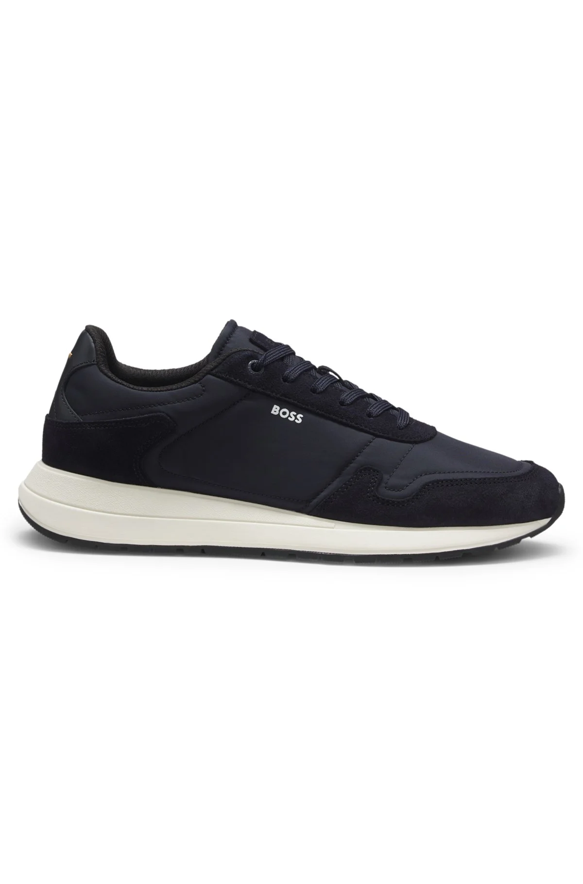 LACE-UP SNEAKERS IN LIGHTWEIGHT FABRIC WITH SUEDE TRIMS - 1