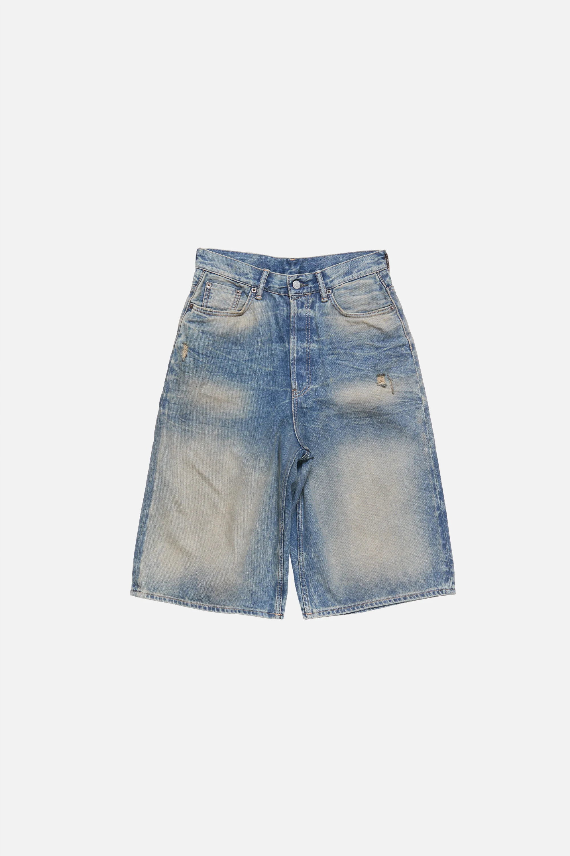 Denim shorts - Loose Fit - Mid blue - 1