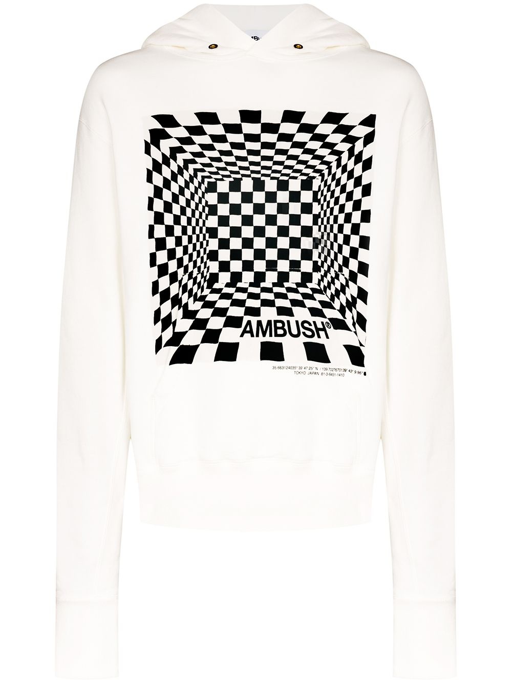 illusion print hoodie - 1