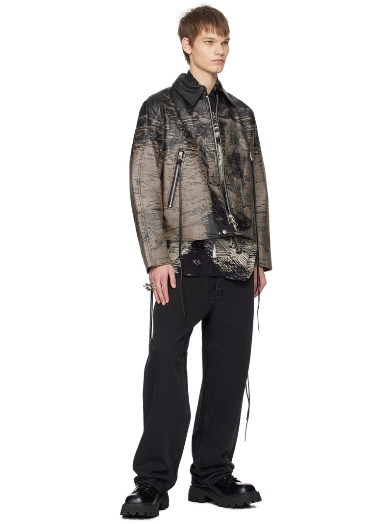 EYTYS Black & Brown Dixon Leather Jacket outlook