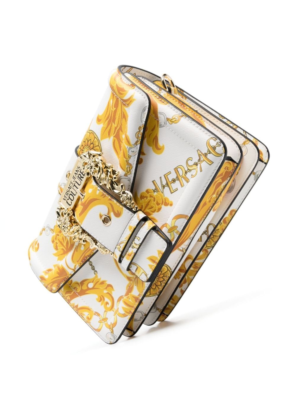 baroque-print satchel bag - 5