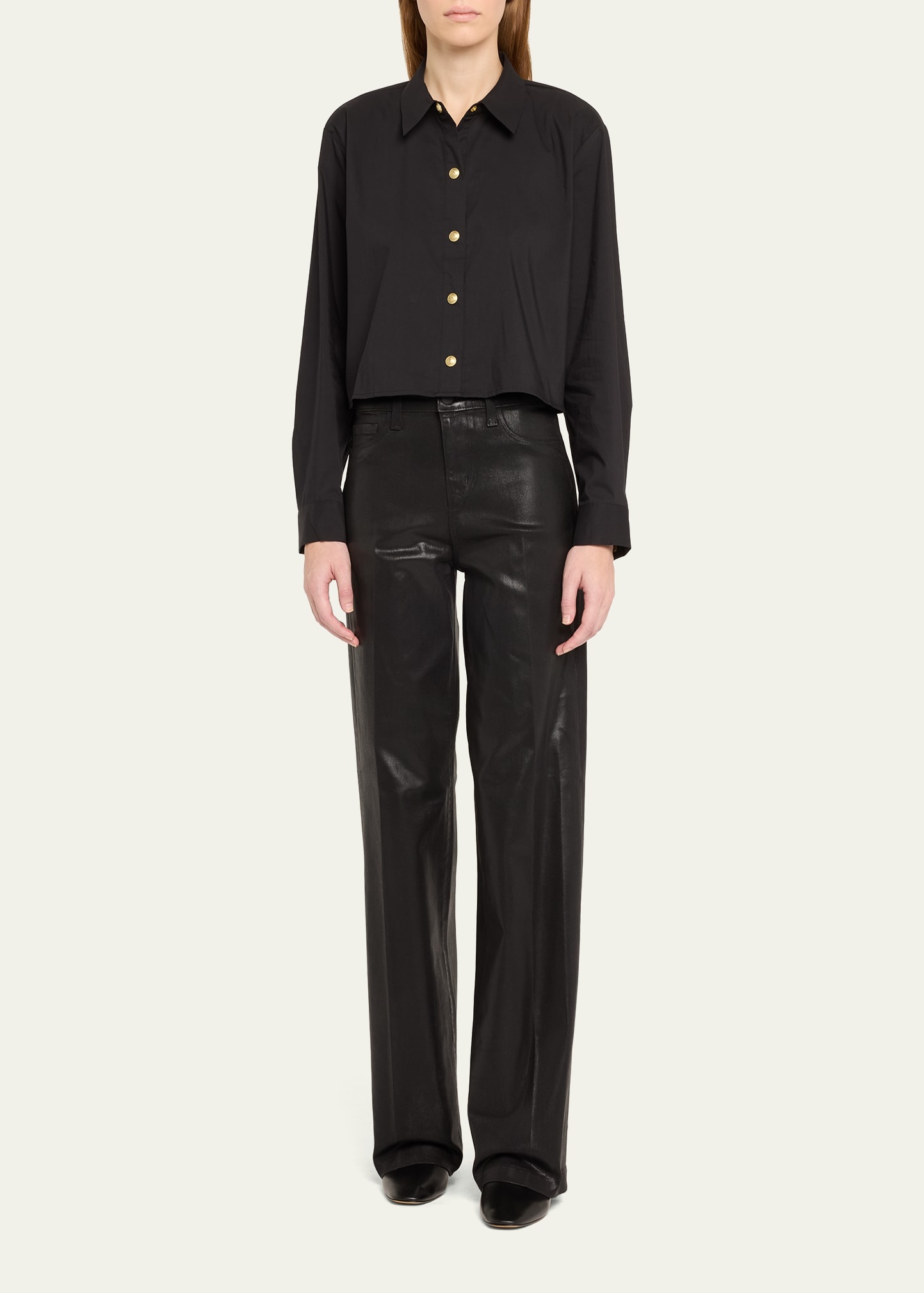 Clayton Coated Wide-Leg Jeans - 2