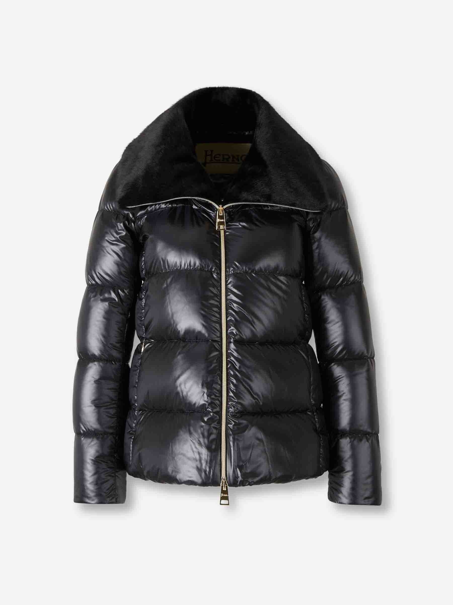 SHORT FUR DOWN JACKET - 1