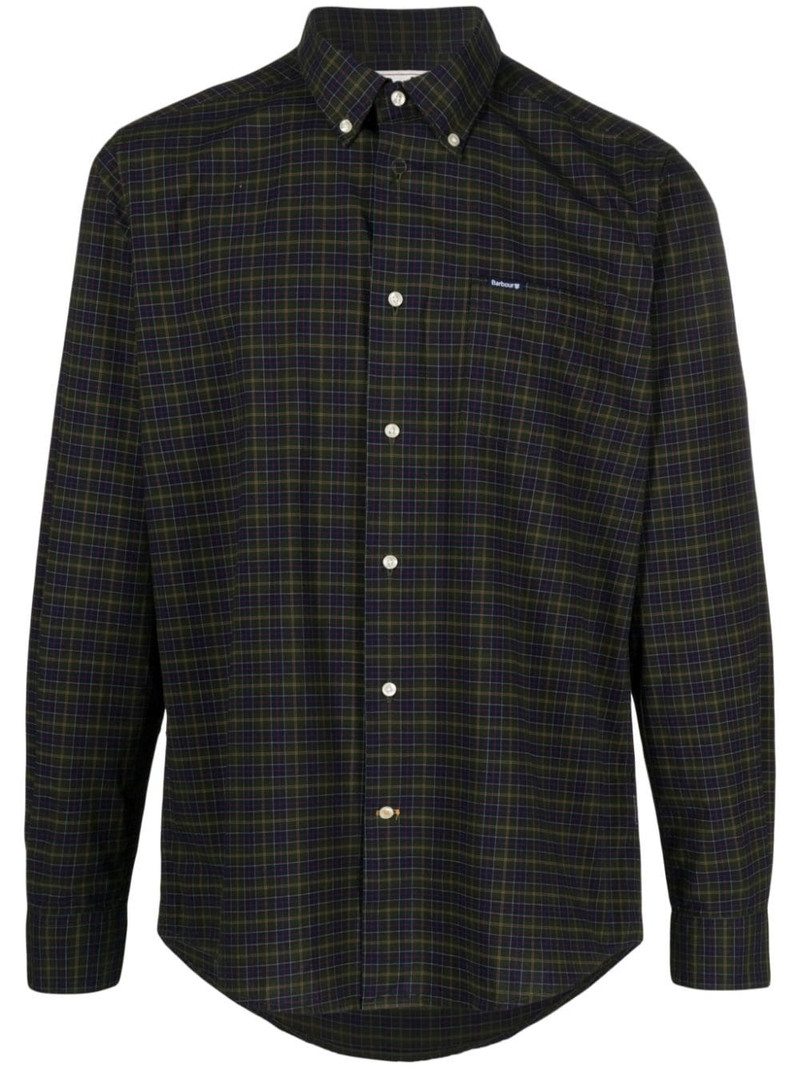 tartan-check cotton shirt 1