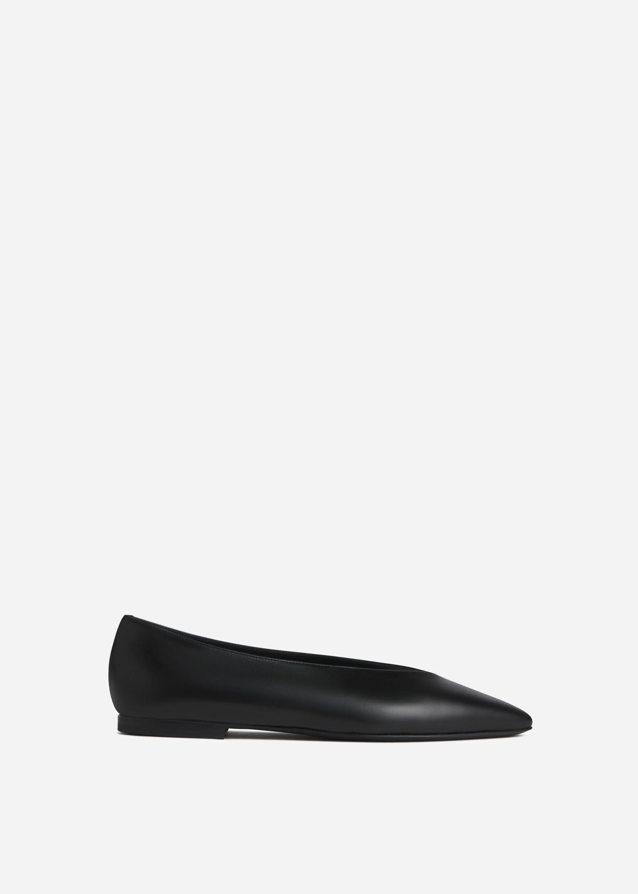 Pointed Ballerina Flat in Black - 1