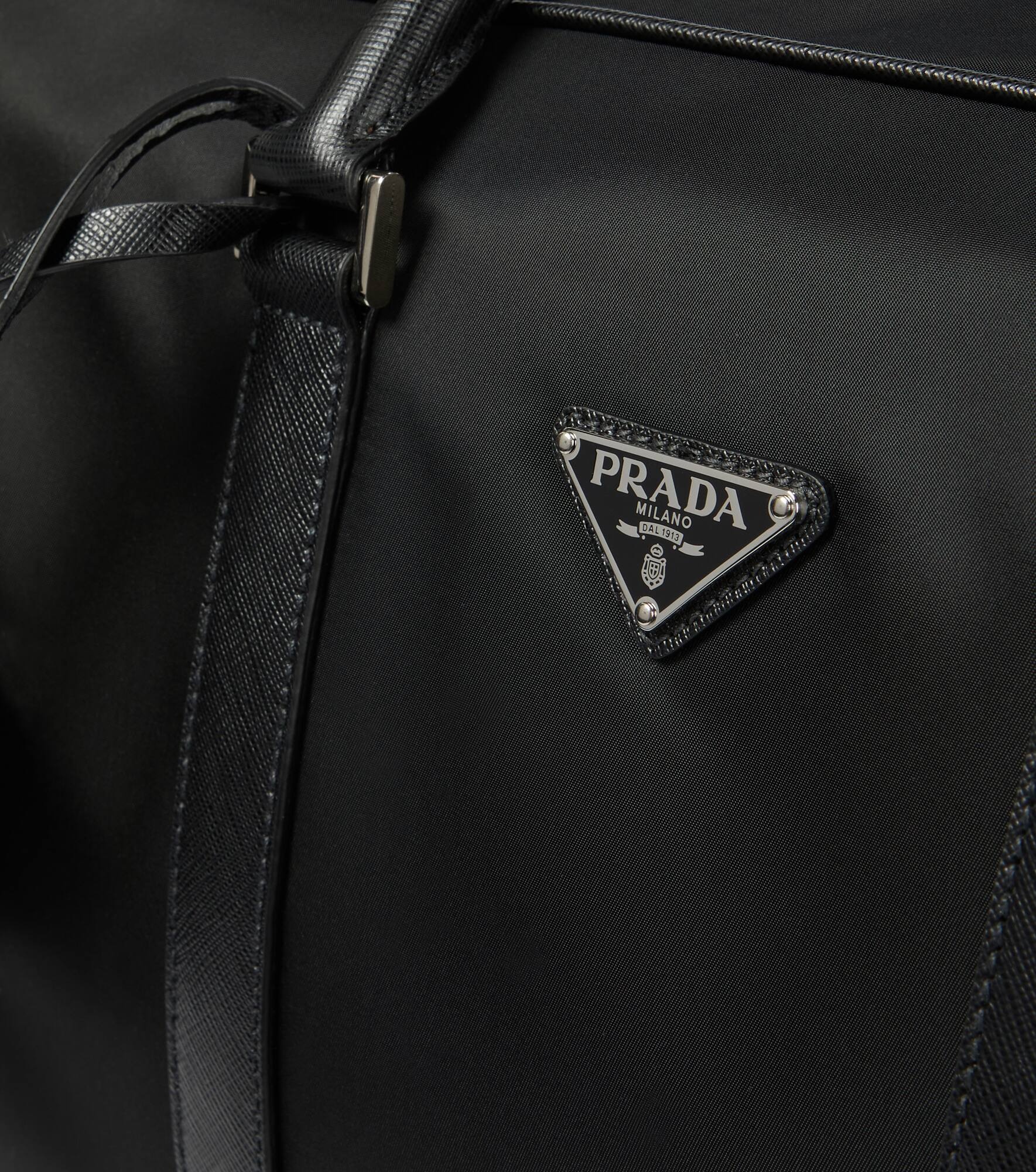 Re-Nylon and Saffiano leather duffel bag - 6