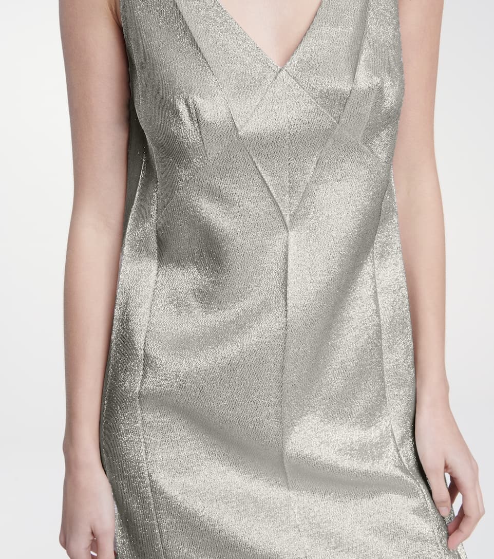 Gabardine and lamé minidress - 4