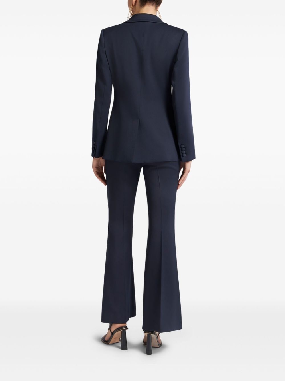 floral-embroidered wool blazer - 3