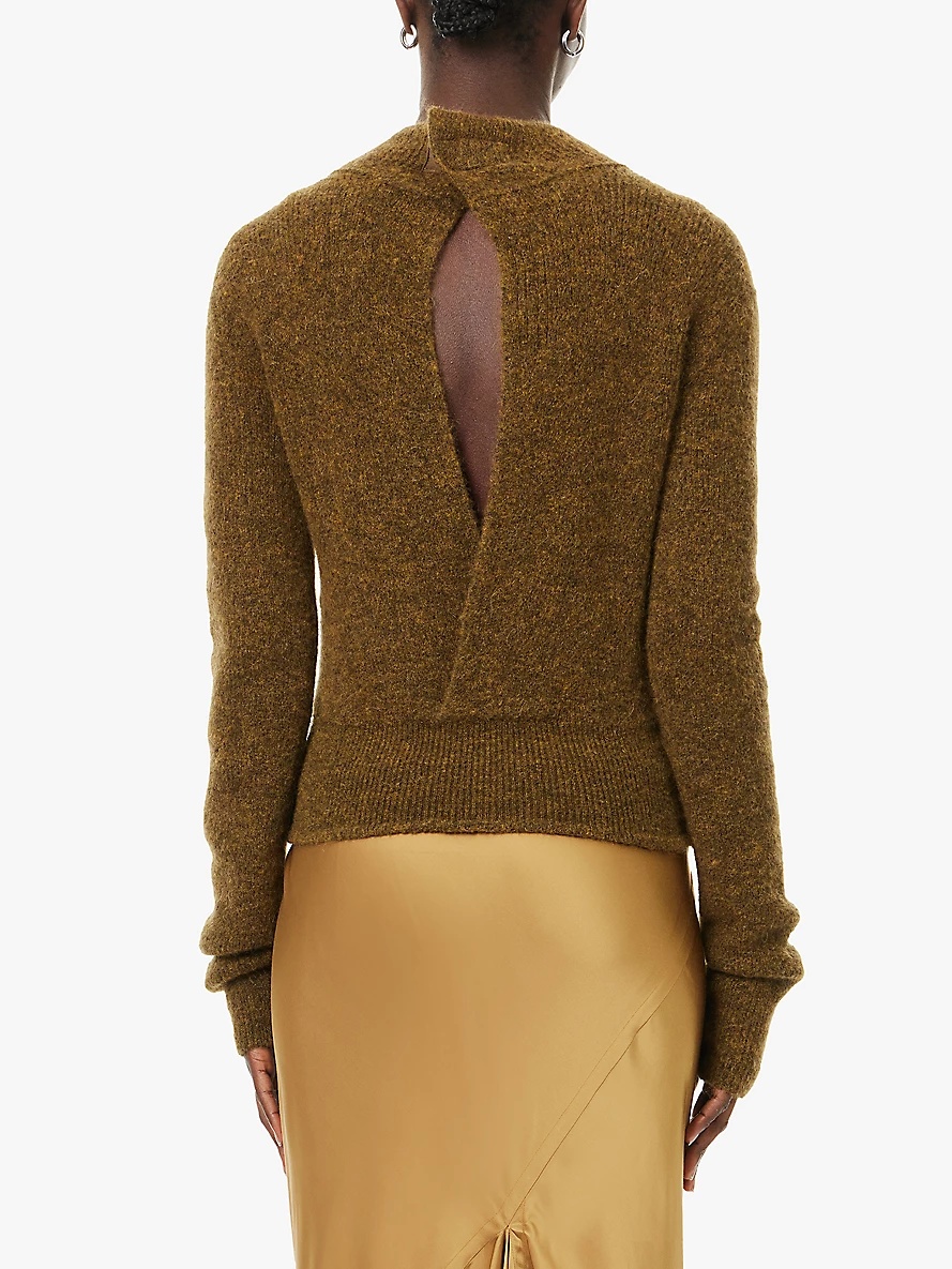 Headon open-back long-sleeve knitted jumper - 4