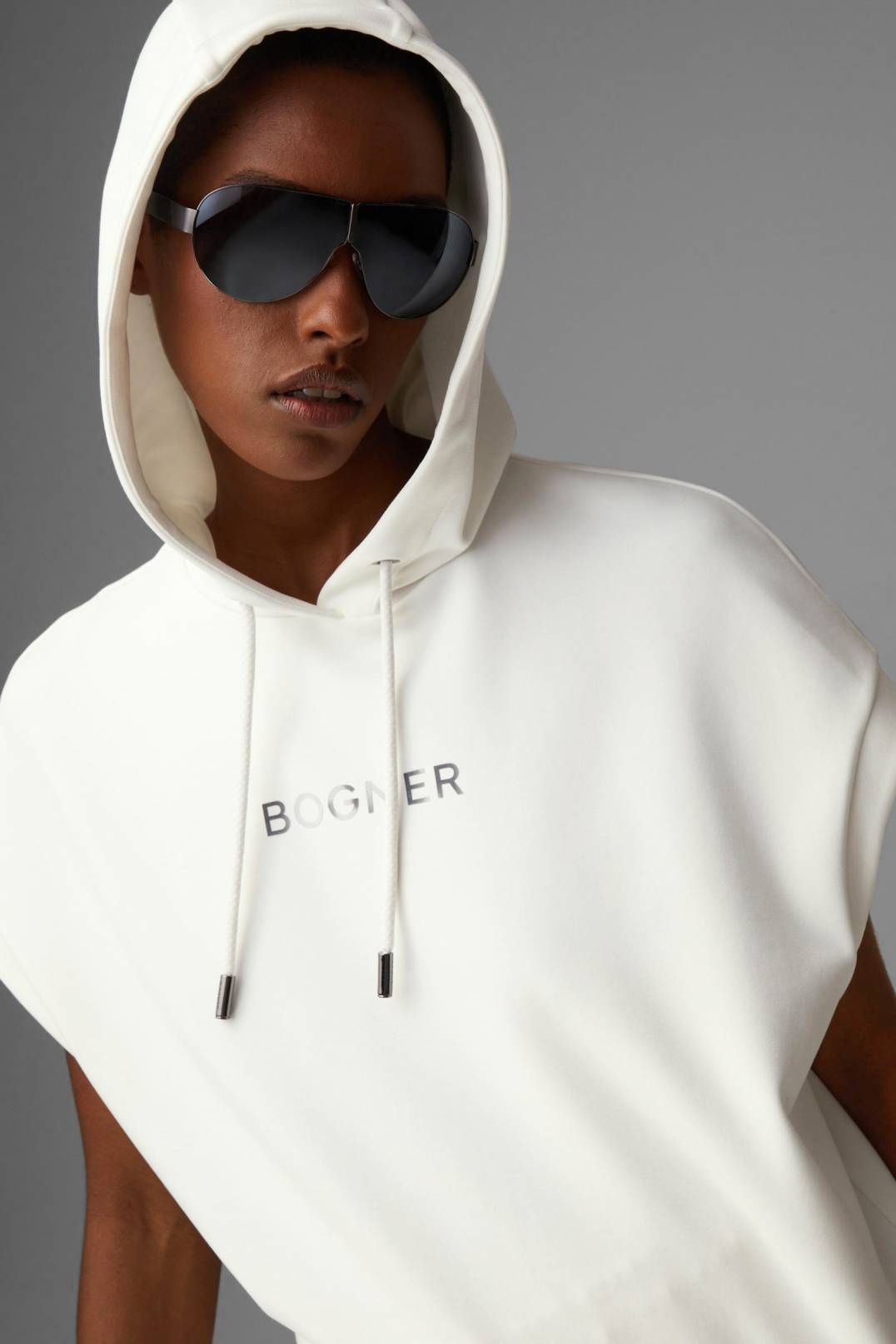 JILL SWEATSHIRT HOODIE IN OFF-WHITE - 4