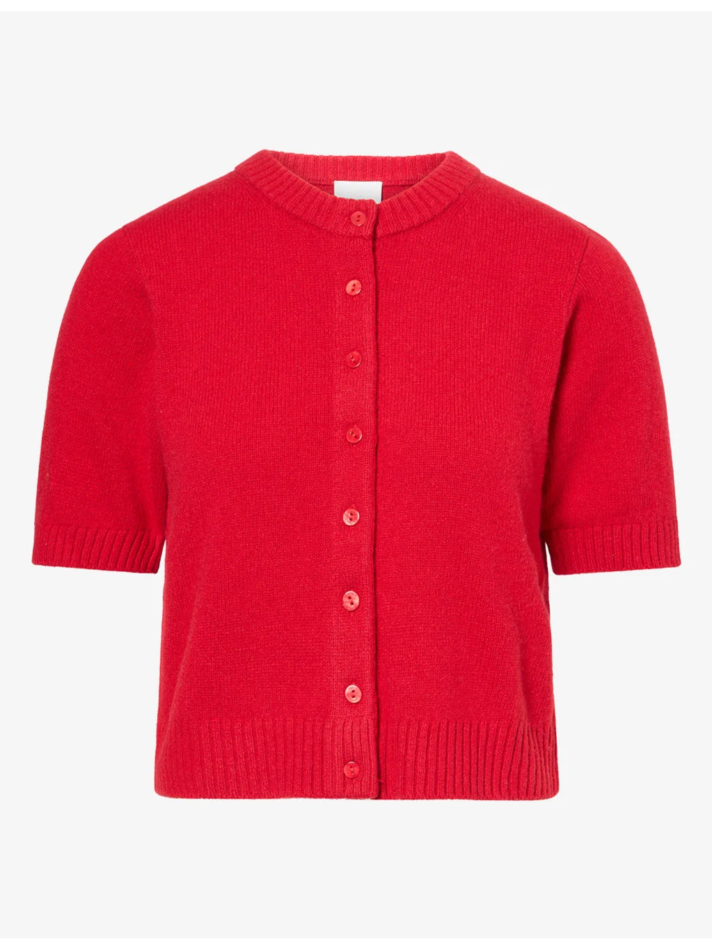 Maude Short-Sleeve Cashmere Cardigan - 1