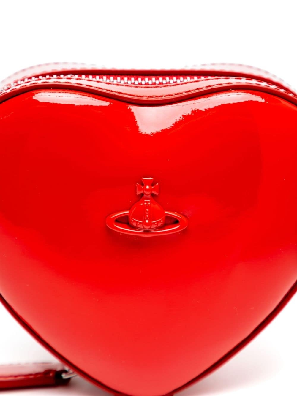mini heart patent crossbody bag - 4