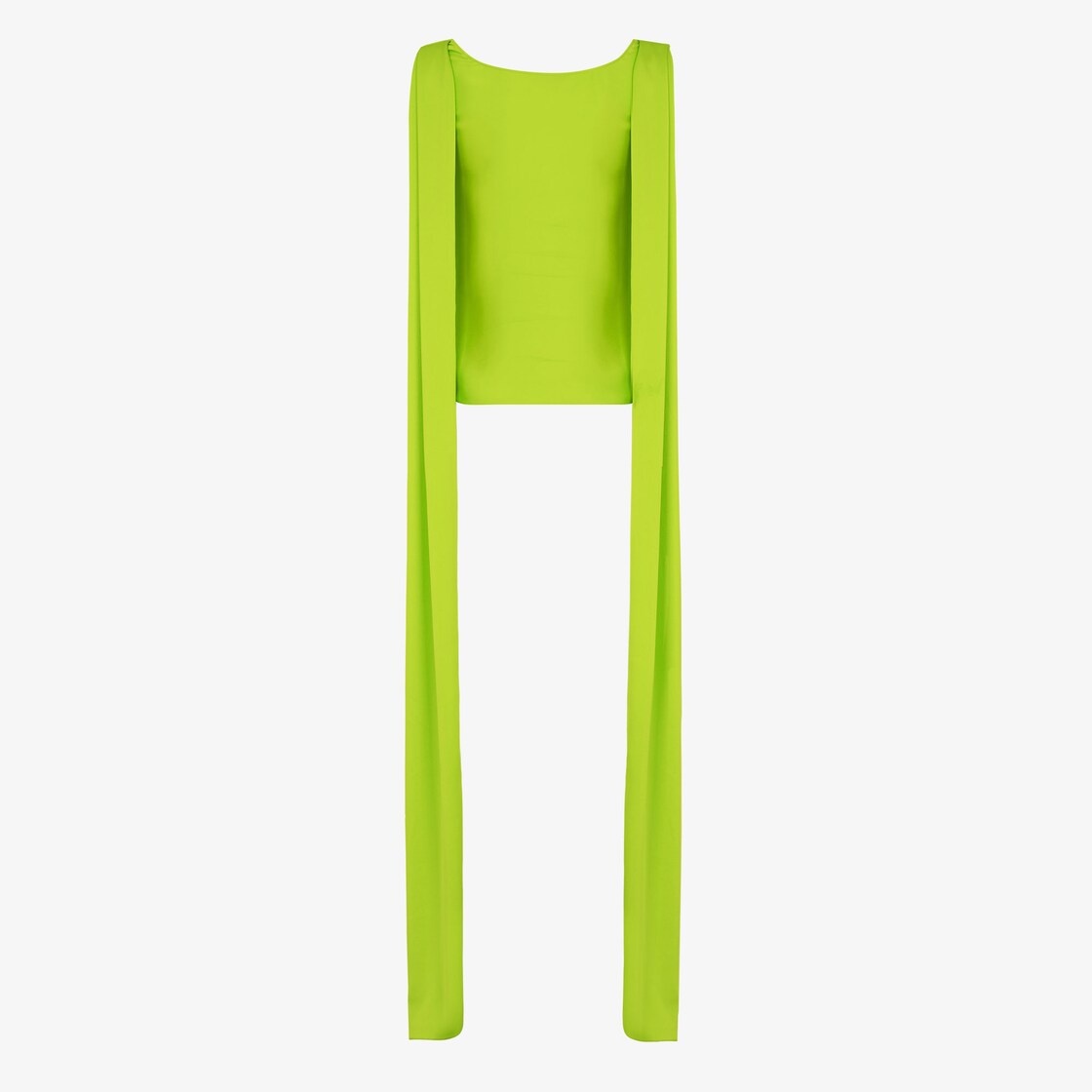 Acid green satin top - 2