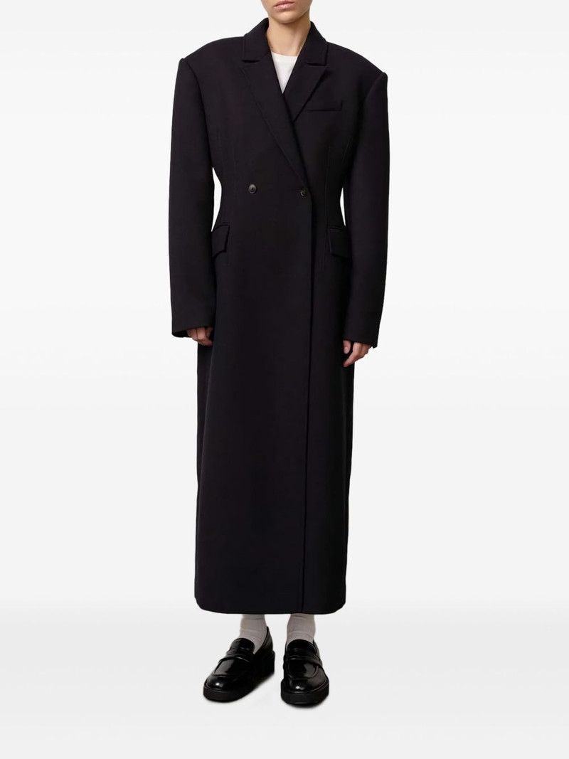 HERSKIND padded-shoulders double-breasted coat outlook
