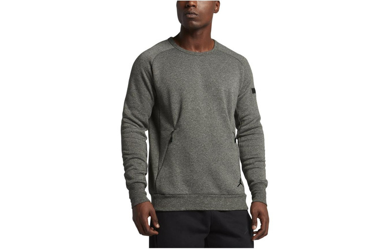 Jordan Air Jordan Icon Fleece Men's Sweatshirt 'Grey' 802185-355 outlook