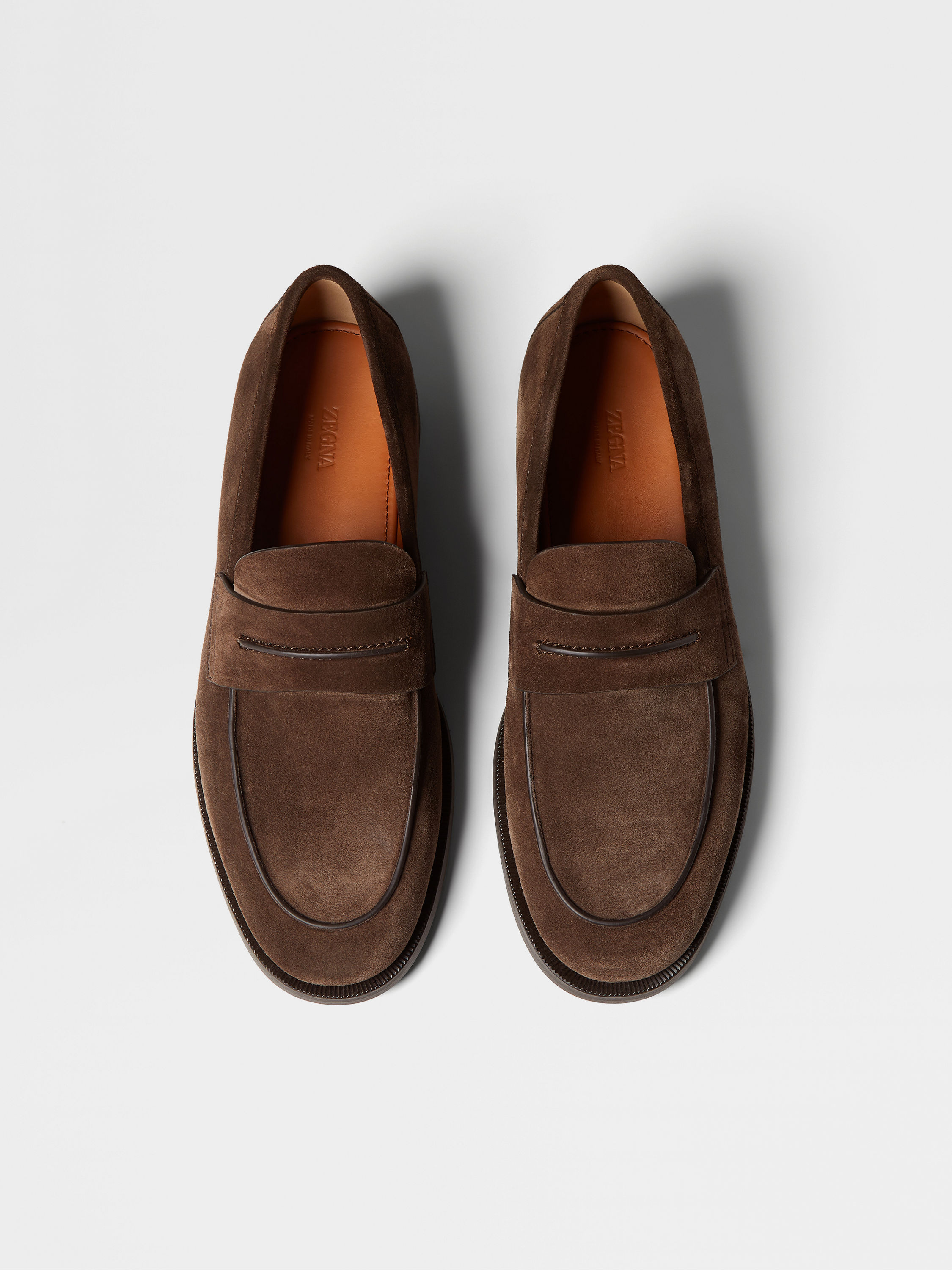 DARK BROWN SUEDE MOCASSIN CORSO LOAFERS - 6