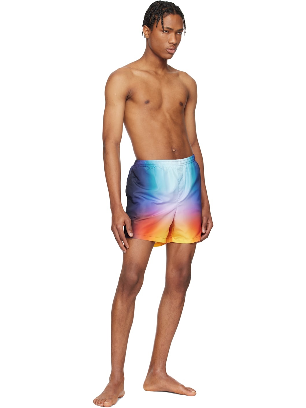 Multicolor Tie Dye Swim Shorts - 5