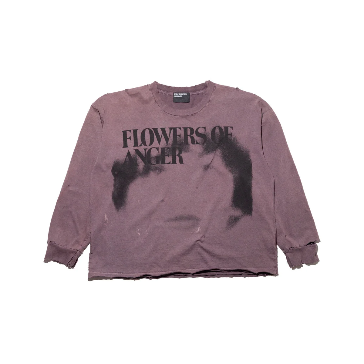 FLOWERS OF ANGER LONG SLEEVED T-SHIRT (ANTIQUE BROWN) - 1