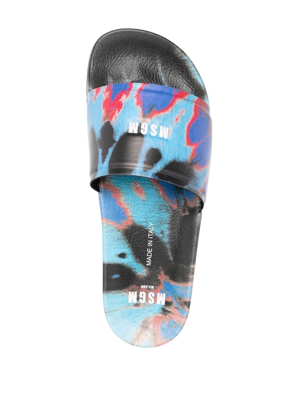 tie-dye logo-print sliders - 4