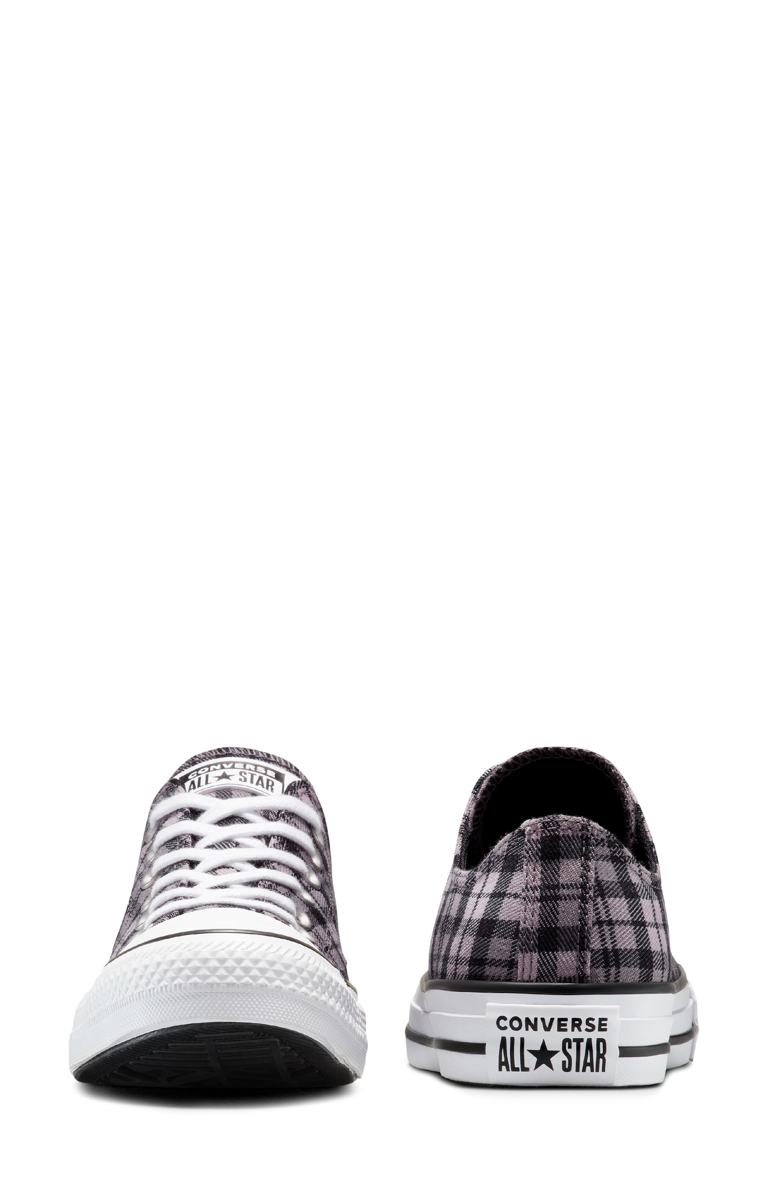Converse Gender Inclusive Chuck Taylor All Star Plaid Sneaker in Black/Altitude Lilac/White at Nords - 7
