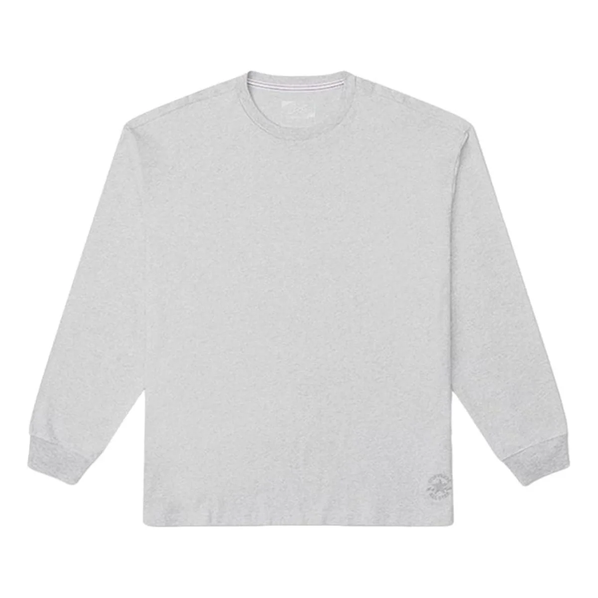 Converse Gold Standard Embroidered Logo Long Sleeves T-Shirt 'Grey' 10026898-A02 - 1