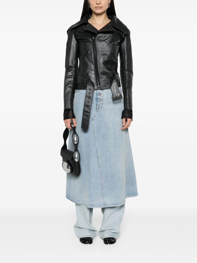 Junya Watanabe metallic biker jacquet outlook