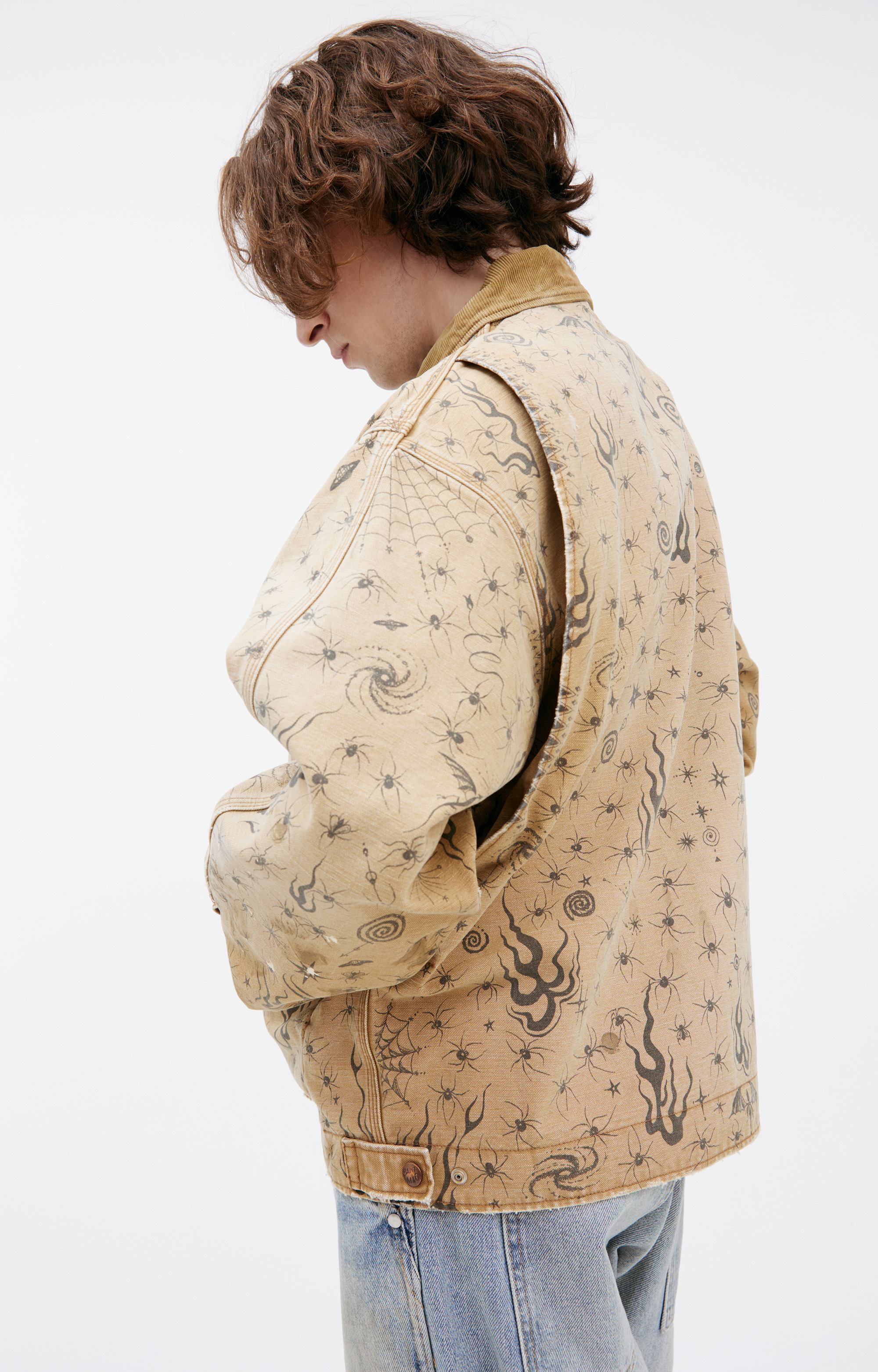 BEIGE MONOPRINT JACKET - 5