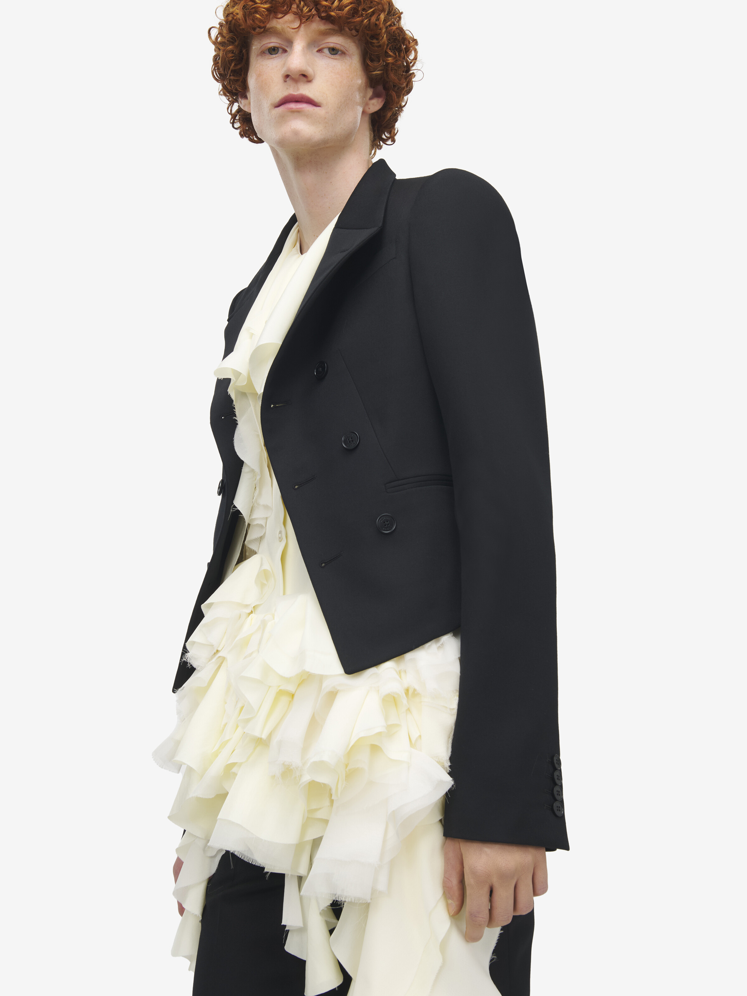 Asymmetric Lapel Jacket - 5