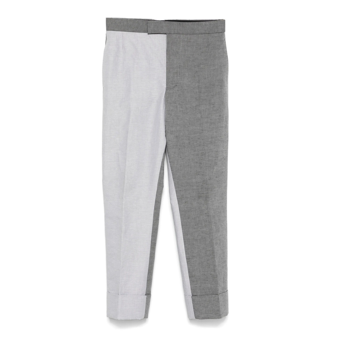 Tonal University Stripe Linen Cotton Trouser Men - 7