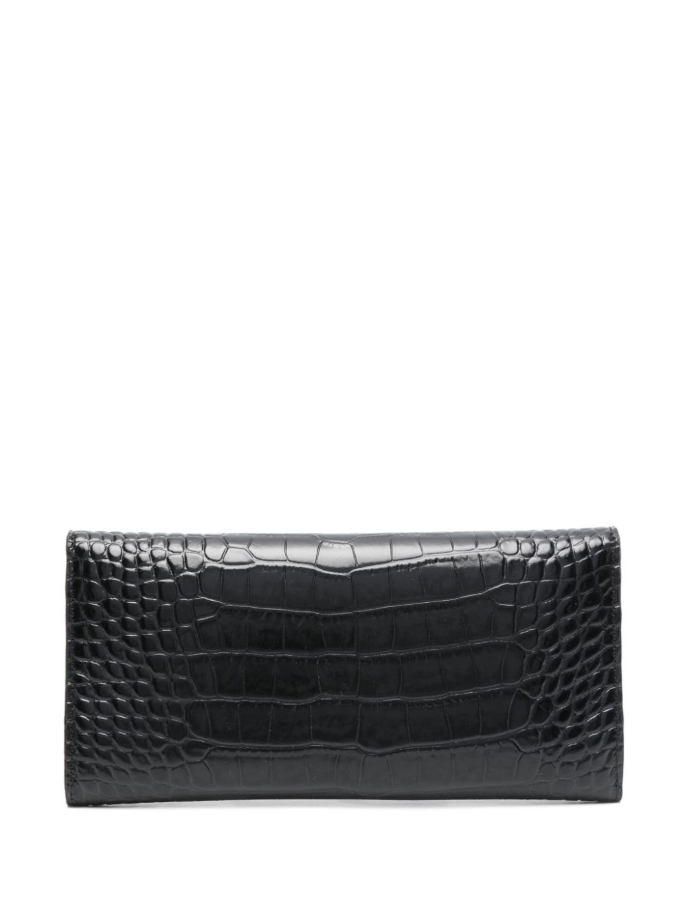 T-lock crocodile-embossed wallet - 2