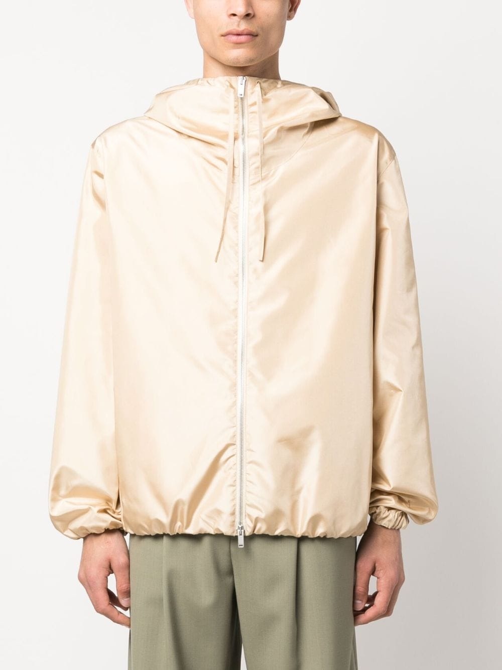 helmet-detail hooded jacket - 3