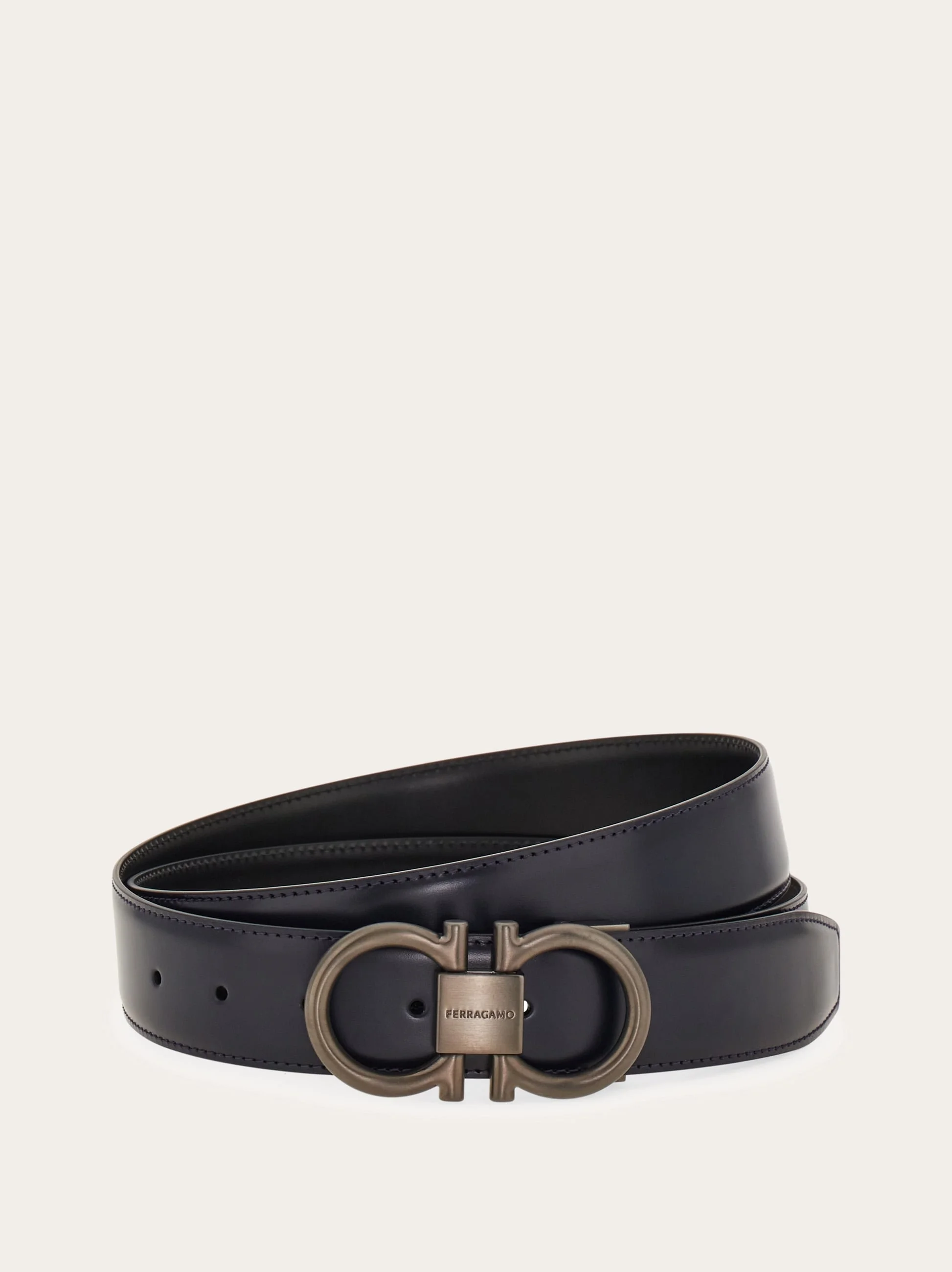 Reversible and adjustable Gancini belt - 1