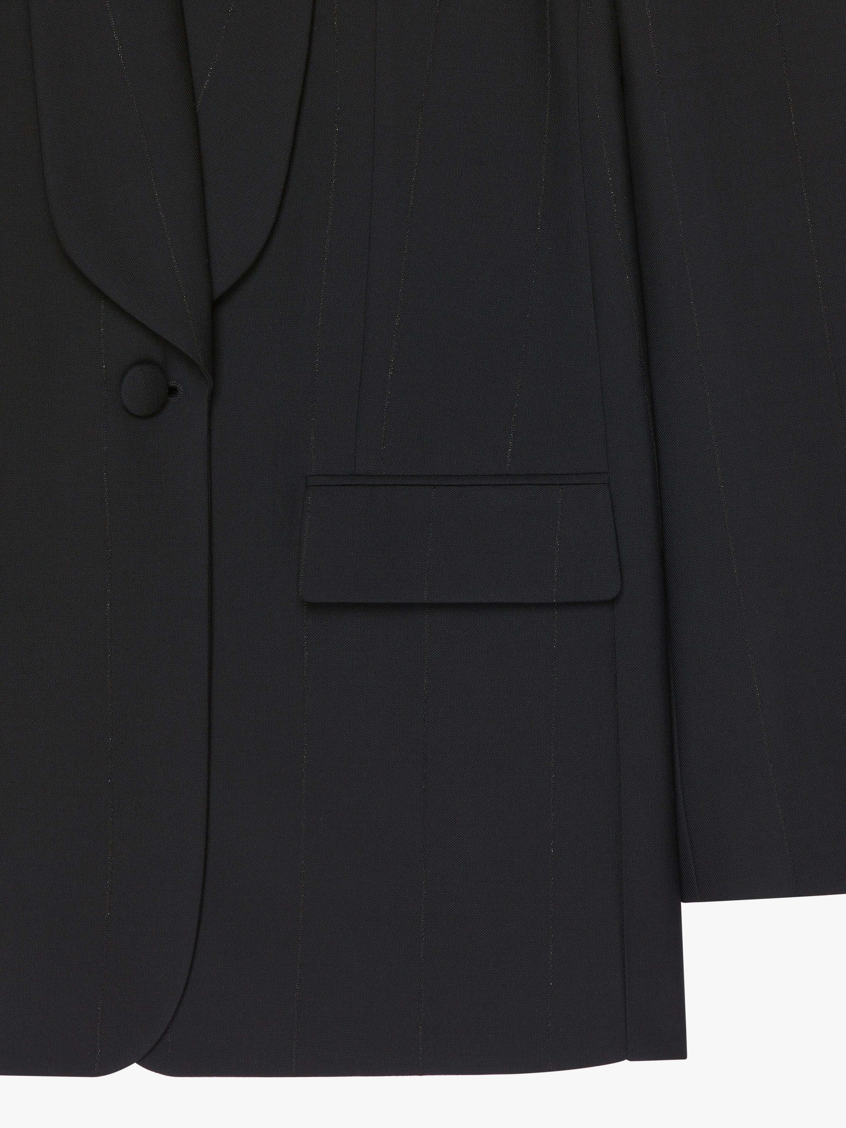 JACKET IN WOOL WITH LUREX STRIPES - 5